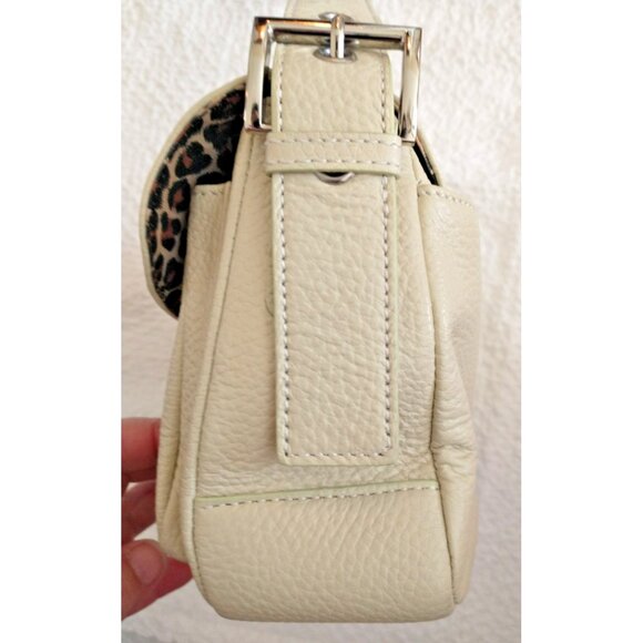 Maxx New York Leather Cream Handbag Shoulder Bag Adjustable Strap 12 x 6 x 3 - Picture 7 of 10
